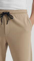 Bundle Straight Trouser Pant (Beige & Black)