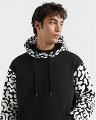 Black Pattern Hoodie