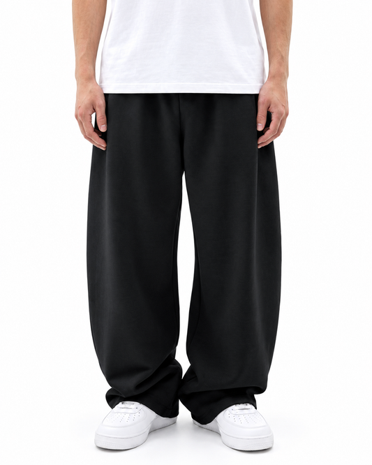 Black Straight Baggy Trouser