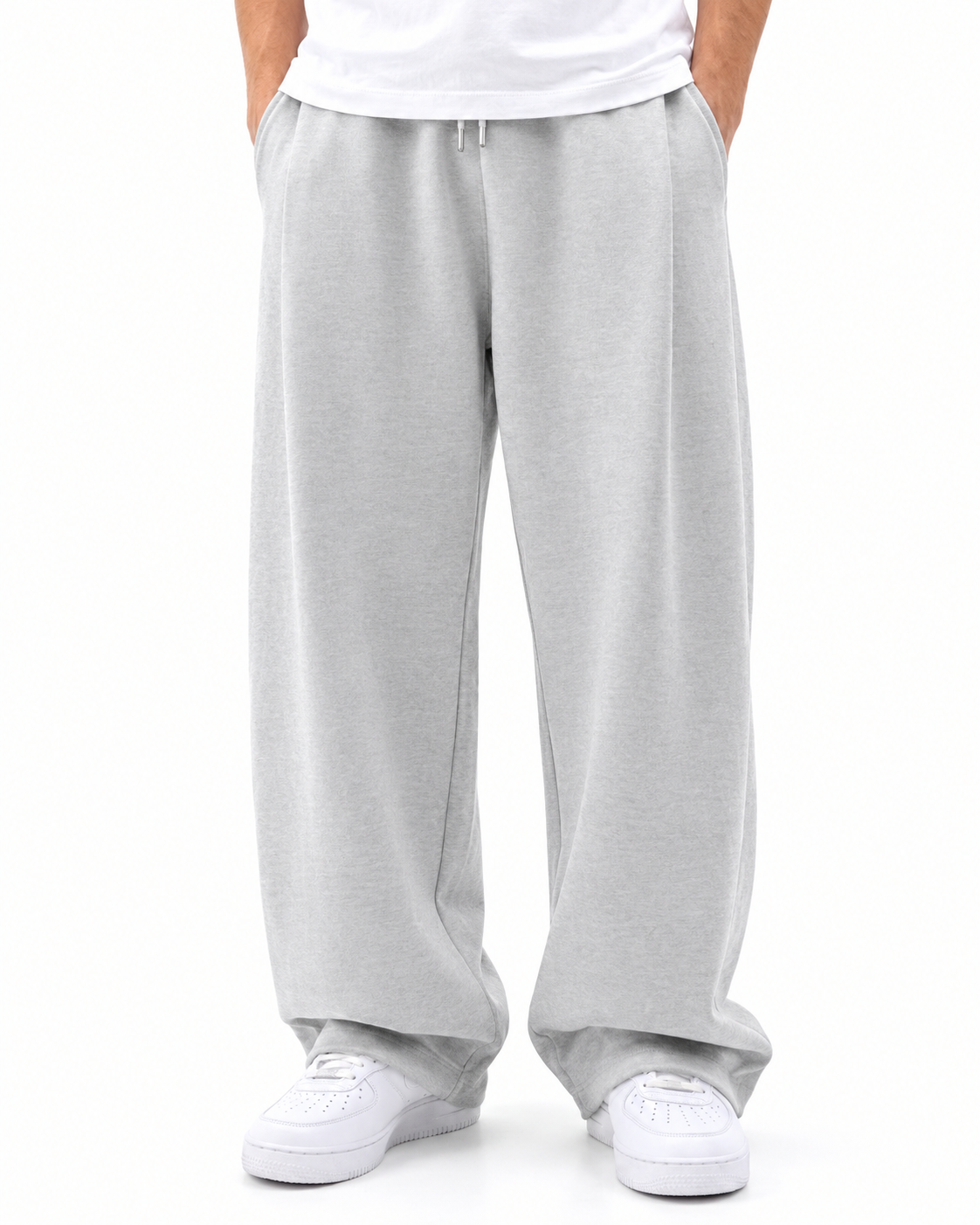 Heather Grey Baggy Trouser