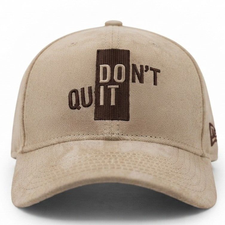 Don't Quit Beige Suede Cap