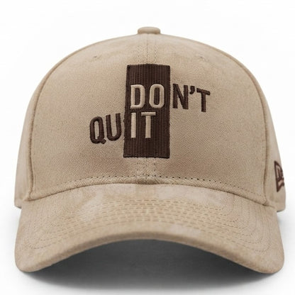 Don't Quit Beige Suede Cap