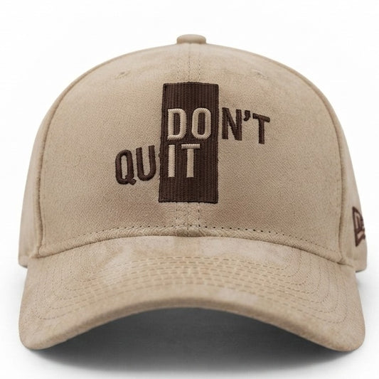 Don't Quit Beige Suede Cap