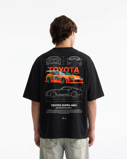 Porsche Oversized Boxy-Fit T-shirt (Black)