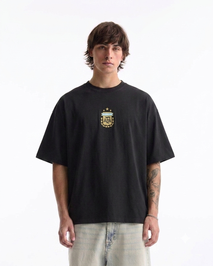 Messi Jersey Oversized Boxy-Fit T-shirt (Black)