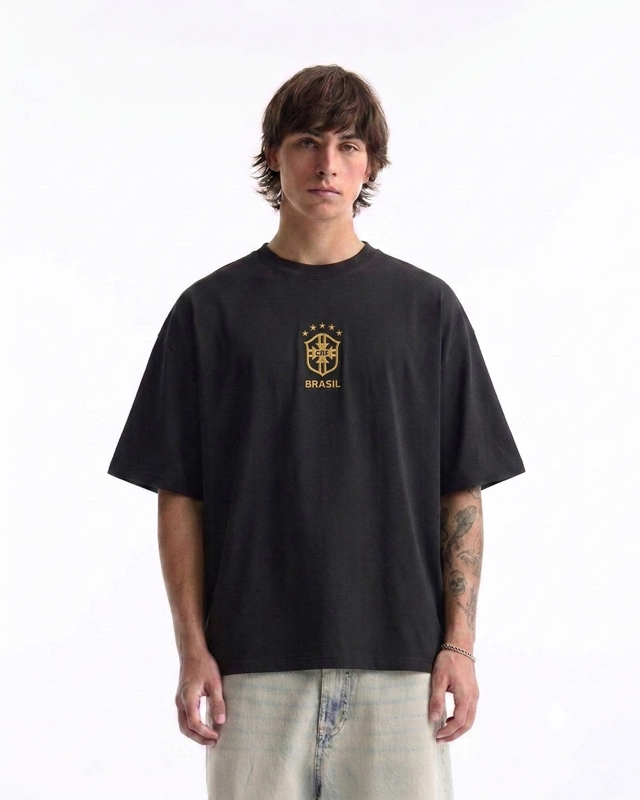 Neymar Jr Jersey Oversized Boxy-Fit T-shirt (Black)