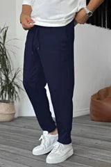 Blue Straight Trouser Pant