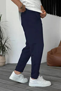 Blue Straight Trouser Pant