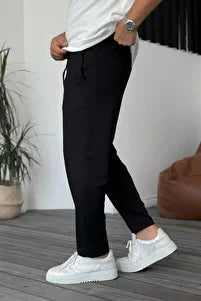 Black Straight Trouser Pant
