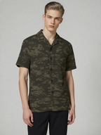 Black Army Cuban Shirt + Trouser Combo Set