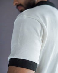 White Texture Johny Collar