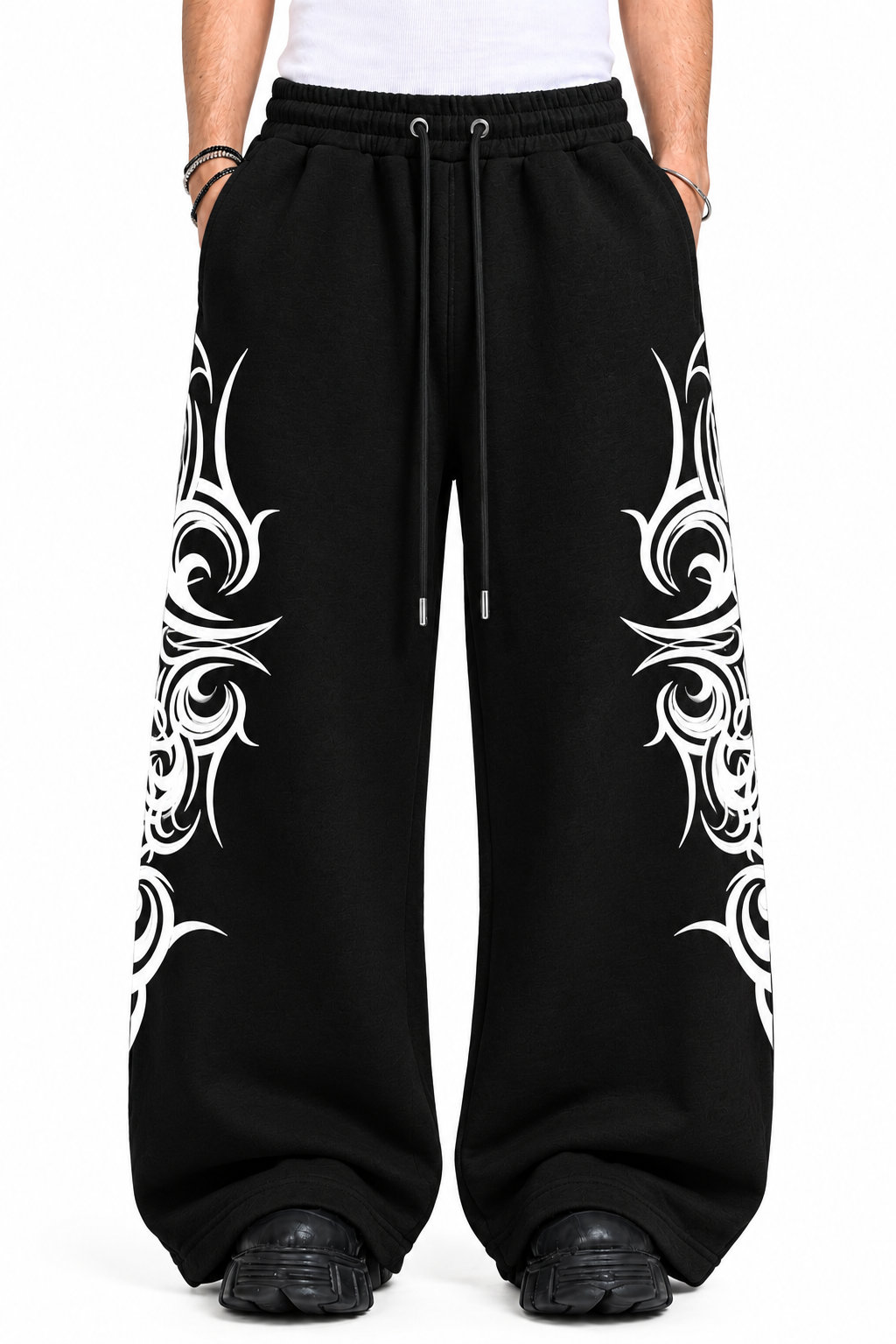 Venom Black Baggy Trouser