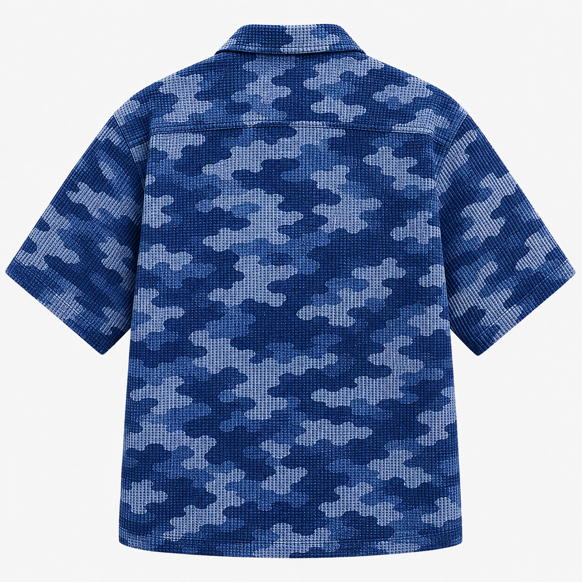 Blue Camouflage Marlboro Cuban Shirt