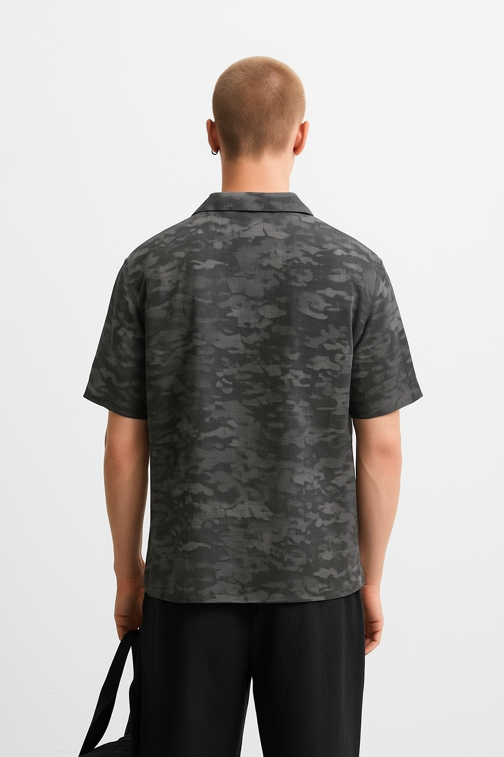 Black Army Cuban Shirt