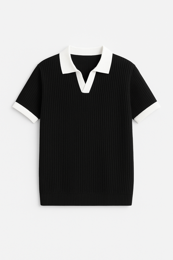 Black Texture Johny Collar