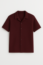 Maroon Cuban Shirt