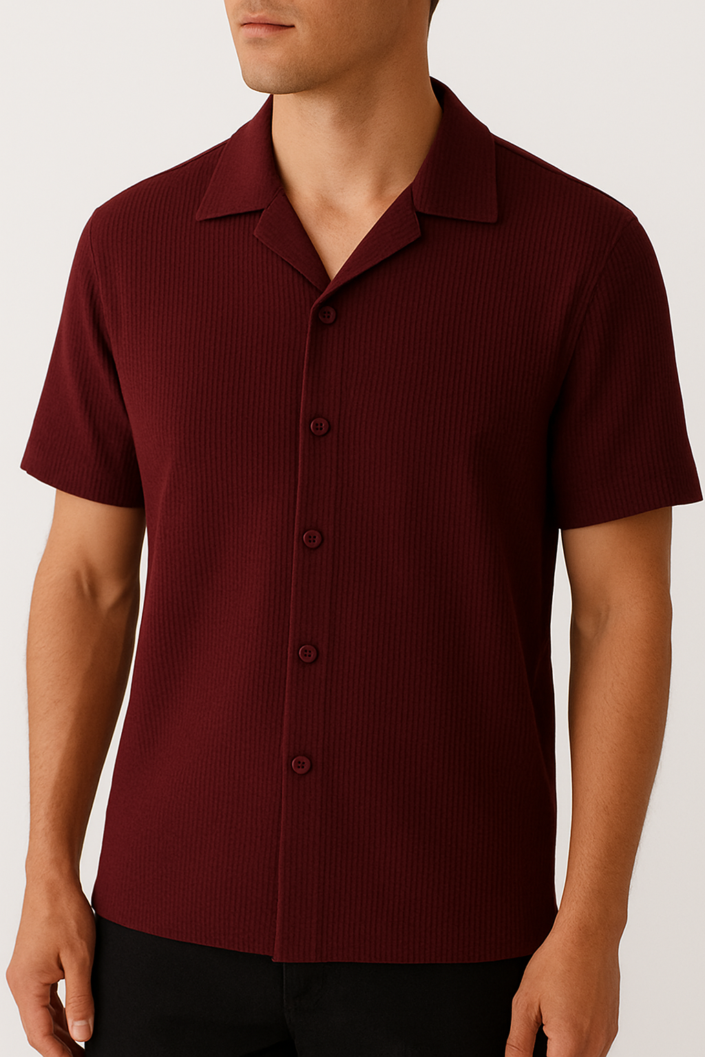 Maroon Cuban Shirt