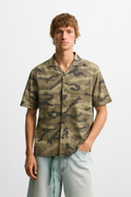 Green Army Cuban Shirt