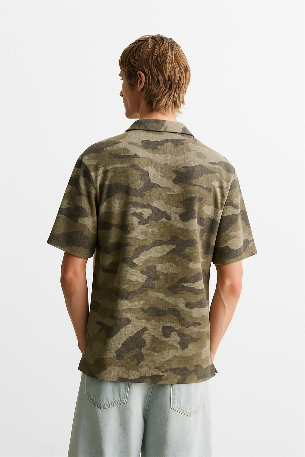 Green Army Cuban Shirt