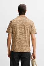 Brown Army Cuban Shirt