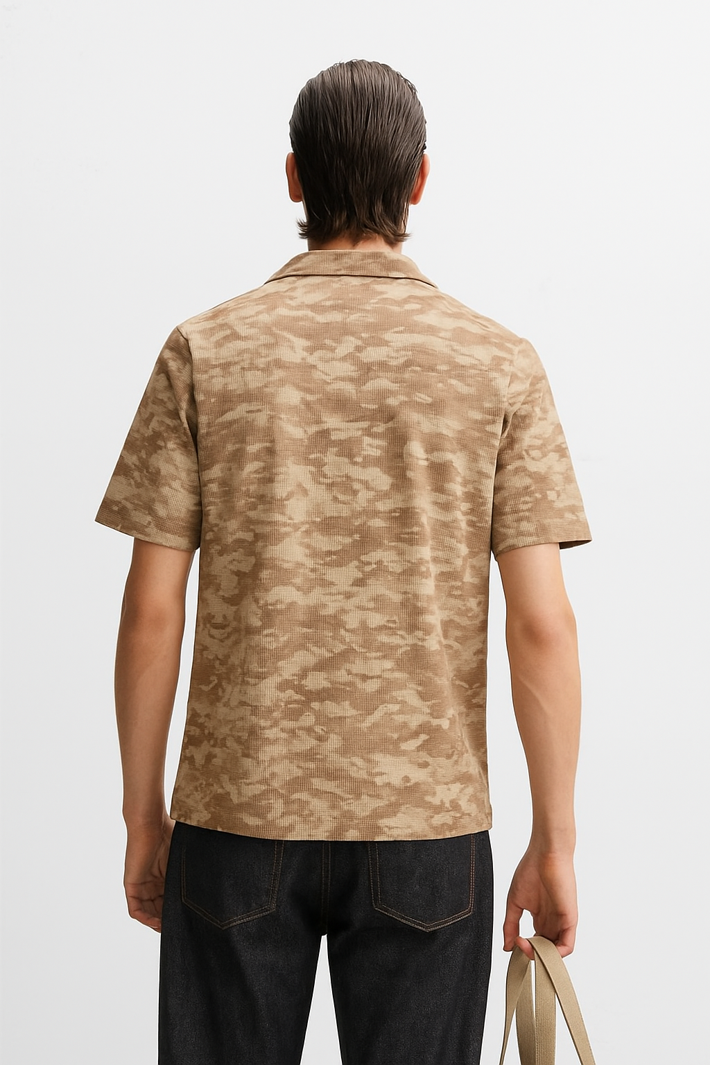 Brown Army Cuban Shirt