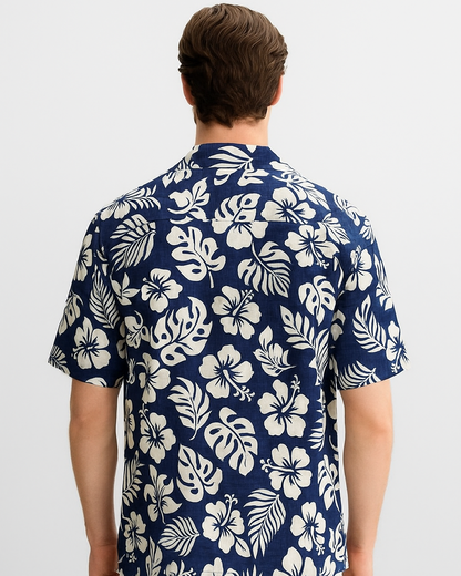 Royal Blue Floral Shirt