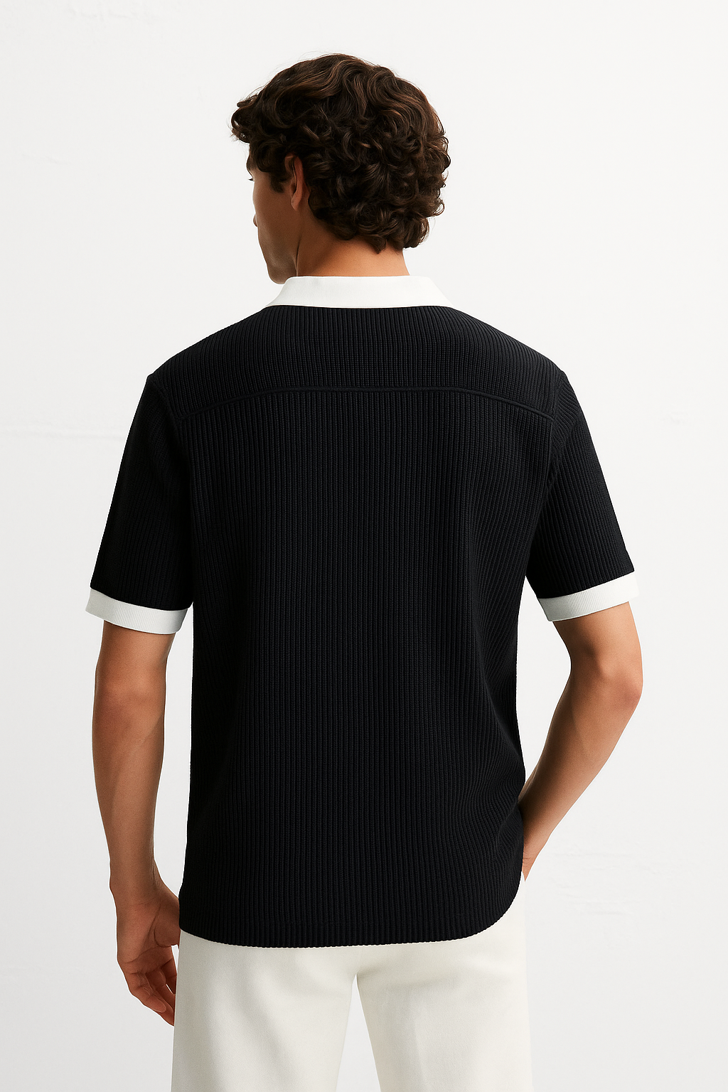 Black Texture Johny Collar