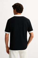 Black Texture Johny Collar