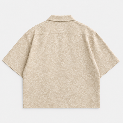 Wild Flower Cropped Cuban Shirt