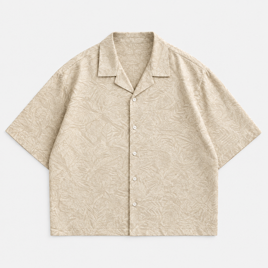 Wild Flower Cropped Cuban Shirt