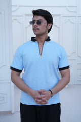 Sky Blue Zipper Shirt (Launching Soon)