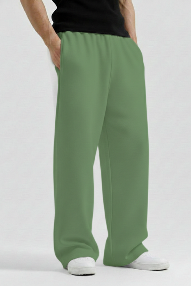 Teal Green Straight Baggy Trouser