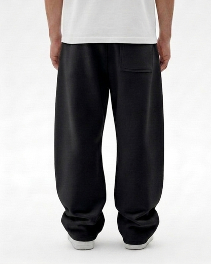 Black Straight Baggy Trouser