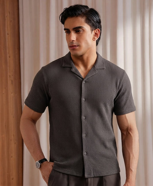 Charcoal Cuban Shirt
