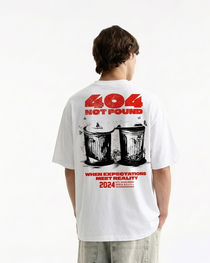 404 NOT FOUND Oversized Boxy-Fit T-shirt