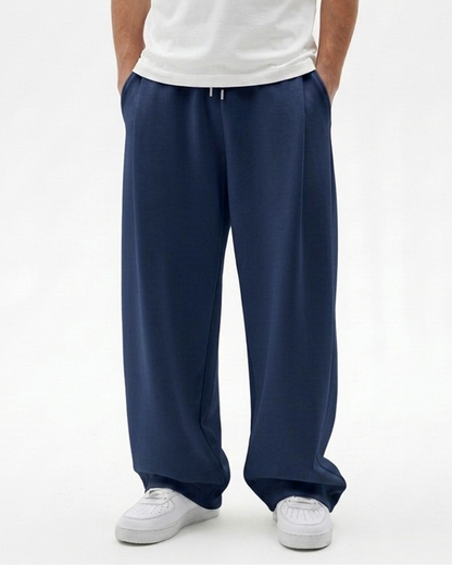 Navy Blue Straight Baggy Trouser
