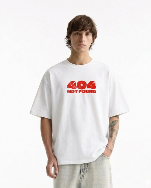 404 NOT FOUND Oversized Boxy-Fit T-shirt