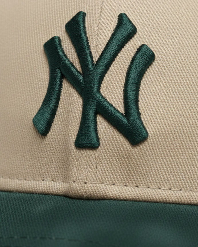 NY Green/Khaki-White Suede Cap