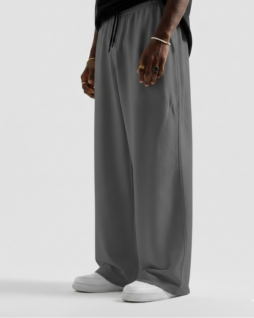 Charcol Grey Straight Baggy Trouser