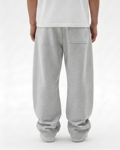 Heather Grey Straight Baggy Trouser