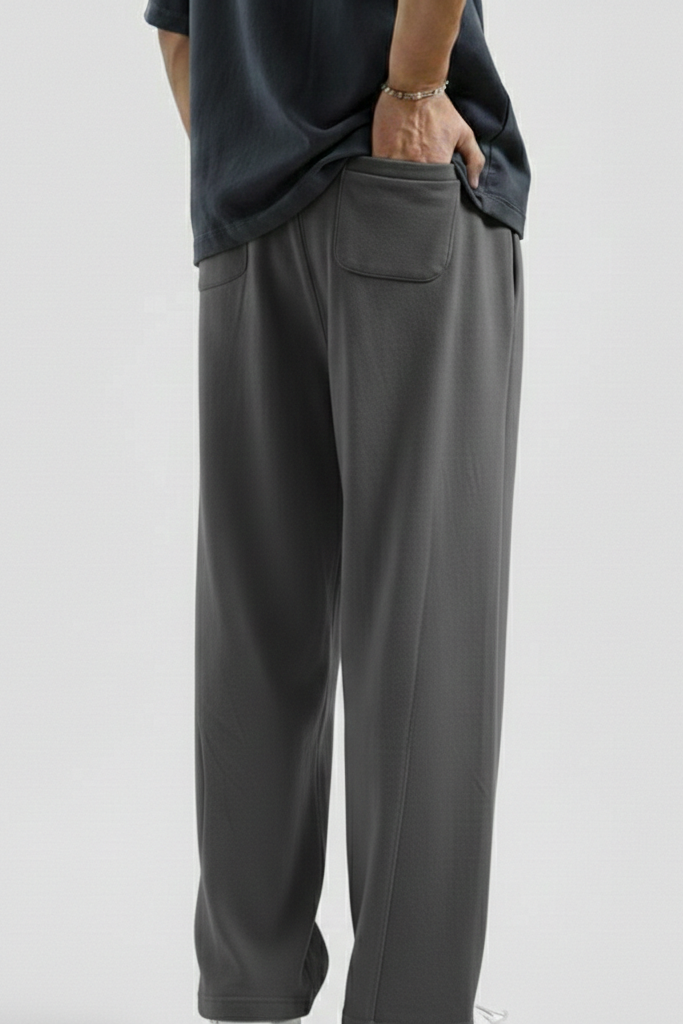 Charcol Grey Straight Baggy Trouser