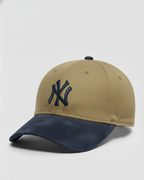 Pack Of 2 NY Brown/Khaki-White & Blue/Khaki-White Suede Cap