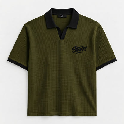 STWD Olive Johnny Collar