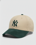 NY Green/Khaki-White Suede Cap