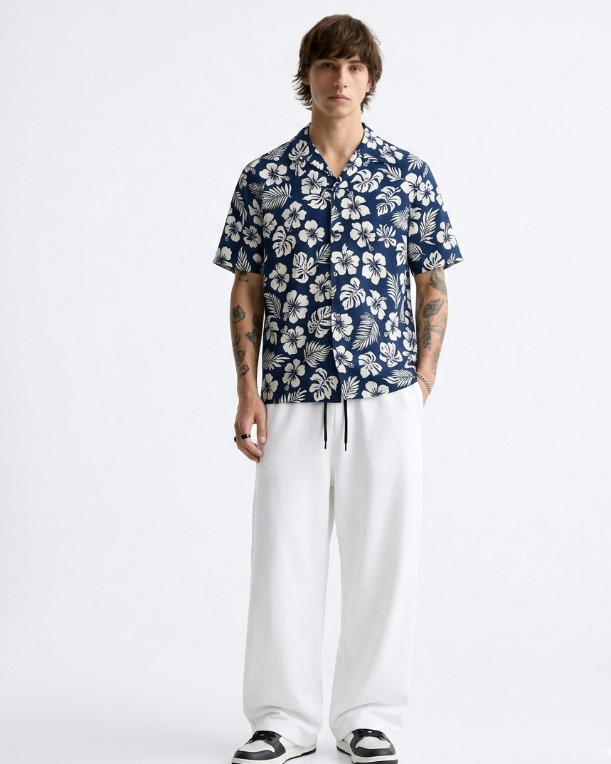 Royal Blue Floral Vintage Outfit