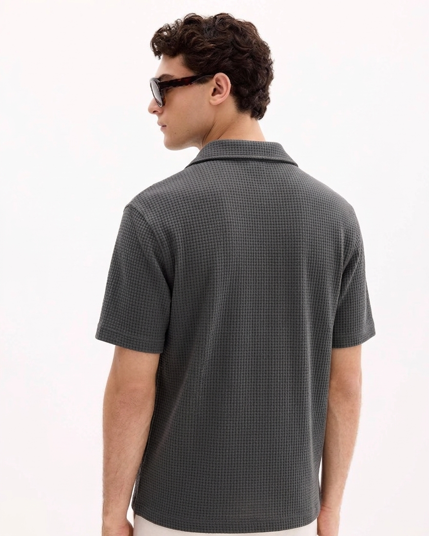 Charcoal Cuban Shirt