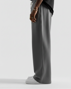 Charcoal Grey Straight Baggy Trouser
