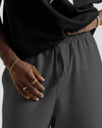 Charcoal Grey Straight Baggy Trouser