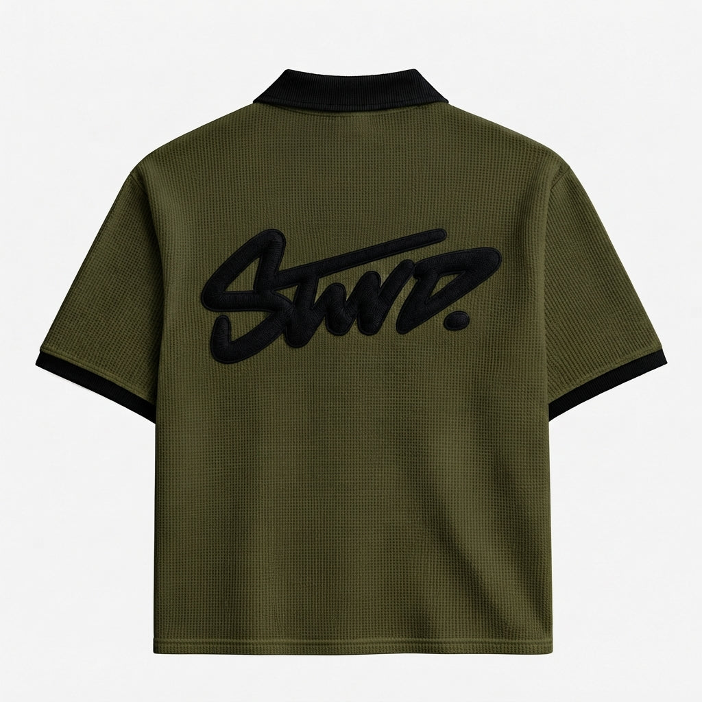 STWD Olive Johnny Collar