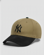 Pack Of 2 NY Black/Khaki-White & Blue/Khaki-White Suede Cap